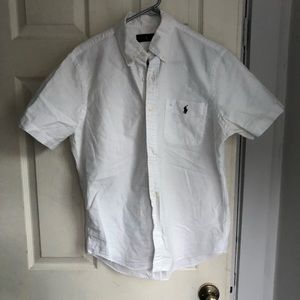 Polo Casual White Button Down Shirt Sleeve